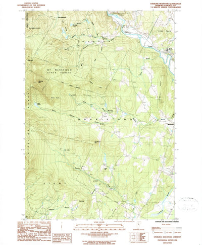 United States Geological Survey Sterling Mountain, VT (1986, 24000-Scale) digital map