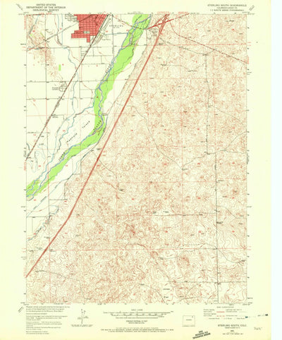 United States Geological Survey Sterling South, CO (1951, 24000-Scale) digital map