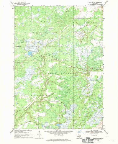 United States Geological Survey Sterling SW, MI (1968, 24000-Scale) digital map