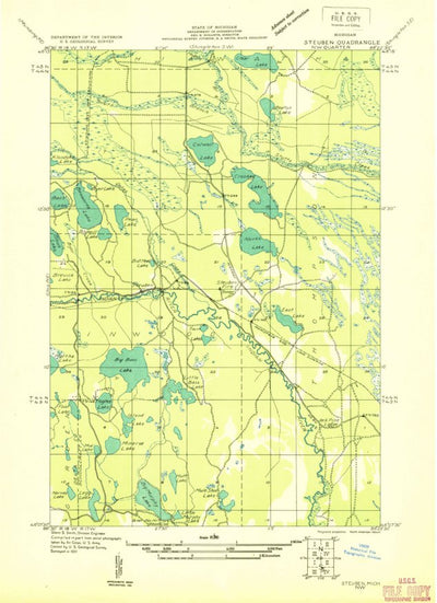United States Geological Survey Steuben, MI (1931, 31680-Scale) digital map