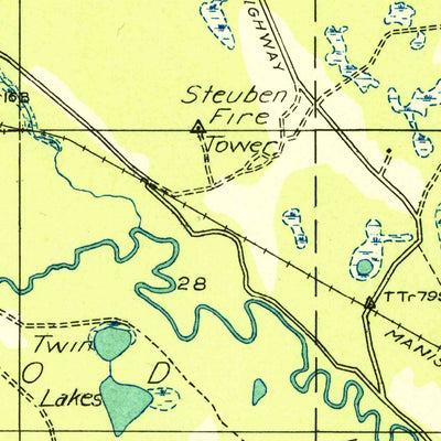 United States Geological Survey Steuben, MI (1931, 31680-Scale) digital map