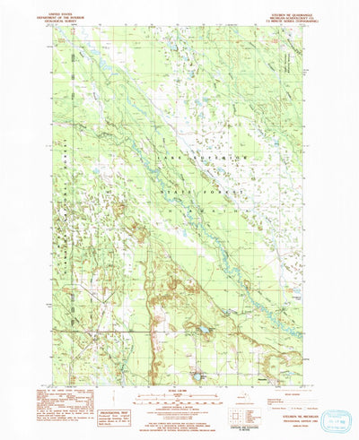United States Geological Survey Steuben NE, MI (1983, 25000-Scale) digital map