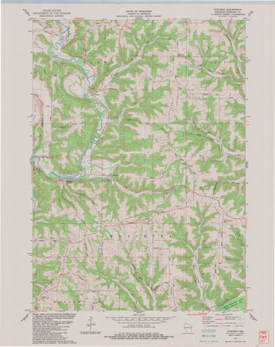 United States Geological Survey Steuben, WI (1983, 24000-Scale) digital map