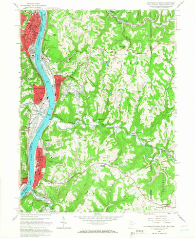 United States Geological Survey Steubenville East, OH-WV-PA (1958, 24000-Scale) digital map