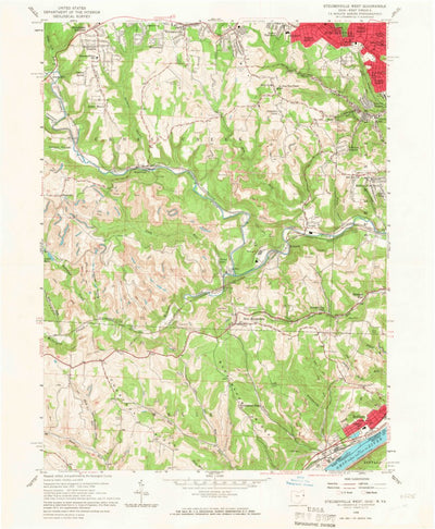 United States Geological Survey Steubenville West, OH-WV (1958, 24000-Scale) digital map