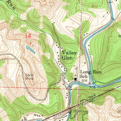 United States Geological Survey Steubenville West, OH-WV (1958, 24000-Scale) digital map