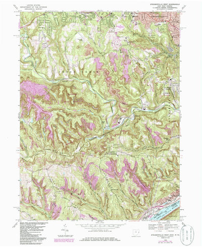 United States Geological Survey Steubenville West, OH-WV (1968, 24000-Scale) digital map