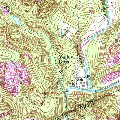 United States Geological Survey Steubenville West, OH-WV (1968, 24000-Scale) digital map