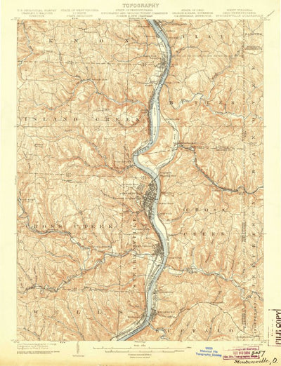 United States Geological Survey Steubenville, WV-OH-PA (1904, 62500-Scale) digital map