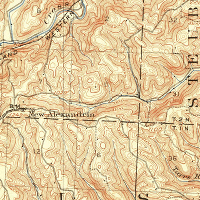 United States Geological Survey Steubenville, WV-OH-PA (1904, 62500-Scale) digital map