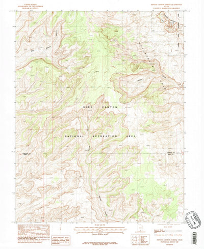United States Geological Survey Stevens Canyon North, UT (1987, 24000-Scale) digital map