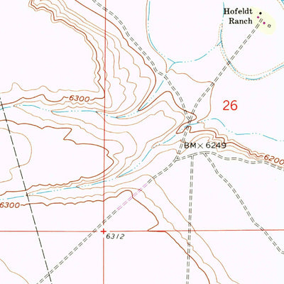 United States Geological Survey Stevens Flat, WY (1961, 24000-Scale) digital map