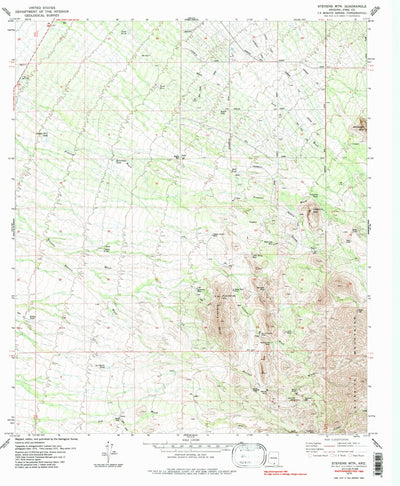 United States Geological Survey Stevens Mountain, AZ (1979, 24000-Scale) digital map