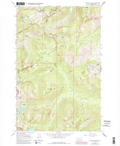 United States Geological Survey Stevens Pass, WA (1965, 24000-Scale) digital map