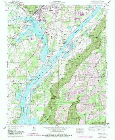 United States Geological Survey Stevenson, AL (1947, 24000-Scale) digital map