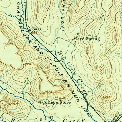United States Geological Survey Stevenson, AL-GA-TN (1895, 125000-Scale) digital map