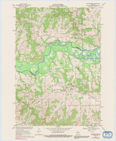 United States Geological Survey Stevenstown, WI (1969, 24000-Scale) digital map