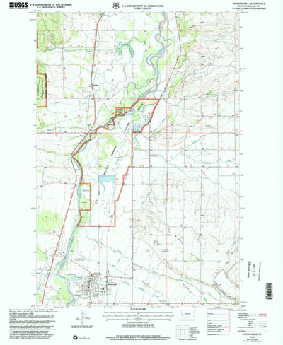 United States Geological Survey Stevensville, MT (1998, 24000-Scale) digital map
