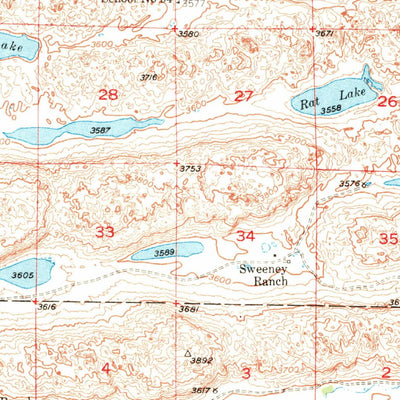 United States Geological Survey Steverson Lake, NE (1949, 62500-Scale) digital map