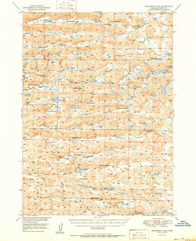 United States Geological Survey Steverson Lake, NE (1951, 62500-Scale) digital map