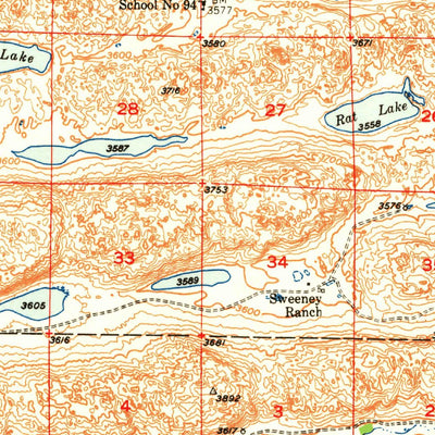 United States Geological Survey Steverson Lake, NE (1951, 62500-Scale) digital map