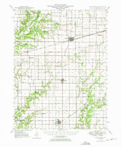 United States Geological Survey Stewardson, IL (1947, 62500-Scale) digital map