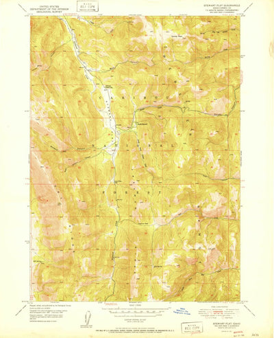 United States Geological Survey Stewart Flat, ID (1951, 24000-Scale) digital map