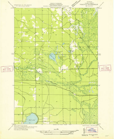 United States Geological Survey Stewart Lake, MI (1933, 31680-Scale) digital map
