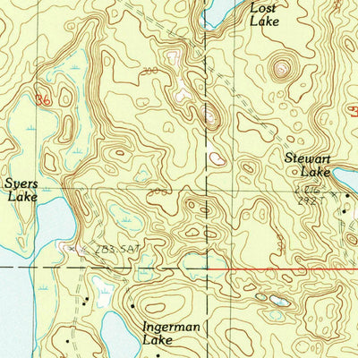 United States Geological Survey Stewart Lake, MI (1987, 24000-Scale) digital map
