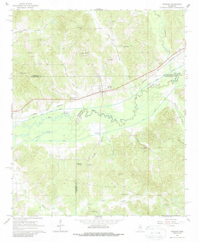 United States Geological Survey Stewart, MS (1966, 24000-Scale) digital map