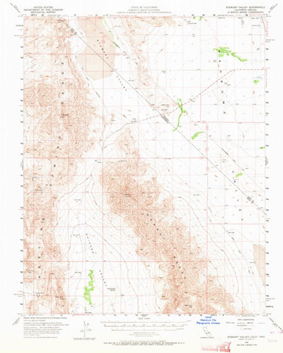 United States Geological Survey Stewart Valley, CA-NV (1958, 62500-Scale) digital map