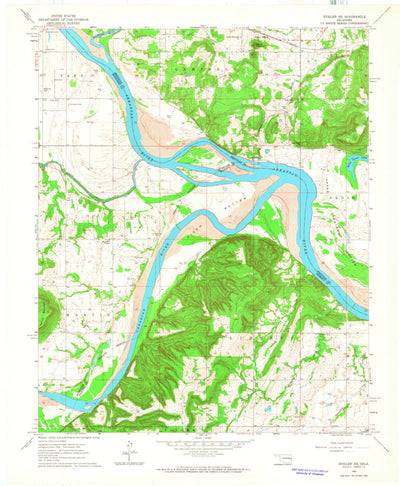 United States Geological Survey Stigler NE, OK (1964, 24000-Scale) digital map