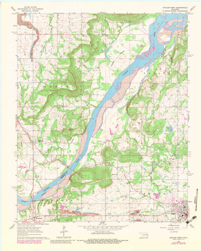 United States Geological Survey Stigler West, OK (1962, 24000-Scale) digital map