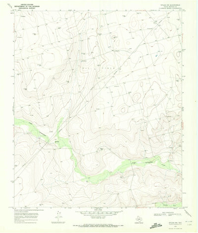 United States Geological Survey Stiles NW, TX (1970, 24000-Scale) digital map