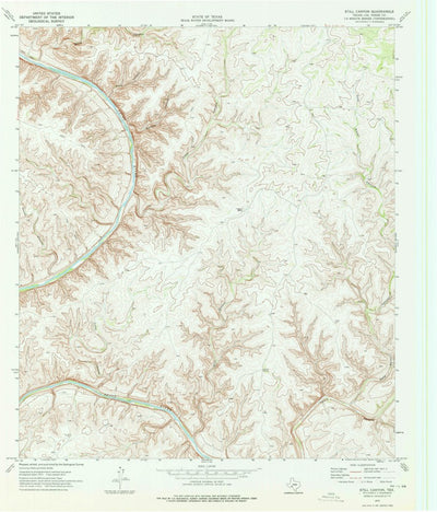 United States Geological Survey Still Canyon, TX (1973, 24000-Scale) digital map