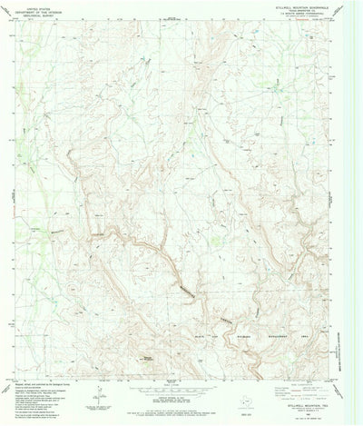 United States Geological Survey Stillwell Mountain, TX (1983, 24000-Scale) digital map
