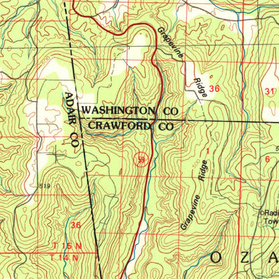 United States Geological Survey Stilwell, OK-AR (1978, 100000-Scale) digital map