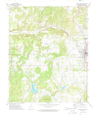 United States Geological Survey Stilwell West, OK (1972, 24000-Scale) digital map
