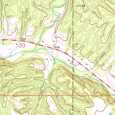 United States Geological Survey Stilwell West, OK (1972, 24000-Scale) digital map