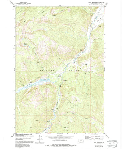 United States Geological Survey Stine Mountain, MT (1978, 24000-Scale) digital map