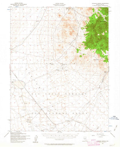 United States Geological Survey Stinking Spring, NV (1952, 62500-Scale) digital map