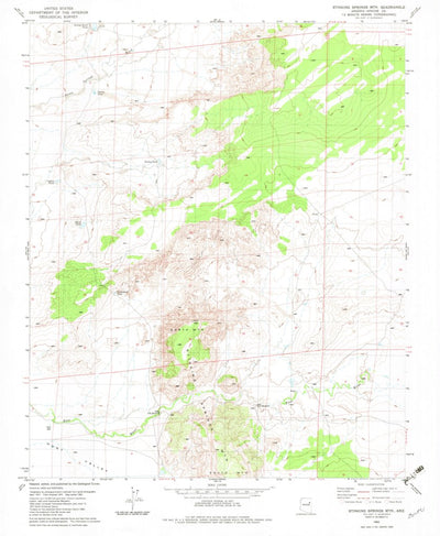 United States Geological Survey Stinking Springs Mountain, AZ (1982, 24000-Scale) digital map