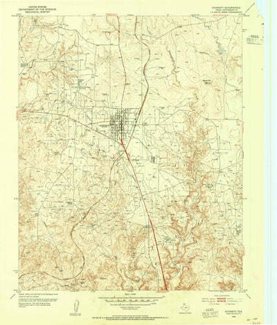 United States Geological Survey Stinnett, TX (1953, 24000-Scale) digital map