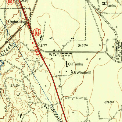 United States Geological Survey Stinnett, TX (1953, 24000-Scale) digital map