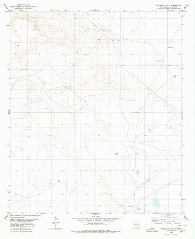 United States Geological Survey Stockard Well, NM (1980, 24000-Scale) digital map