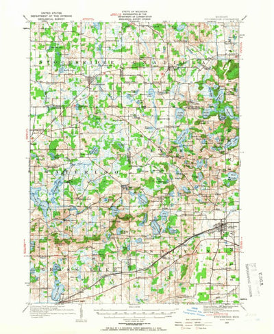 United States Geological Survey Stockbridge, MI (1919, 62500-Scale) digital map