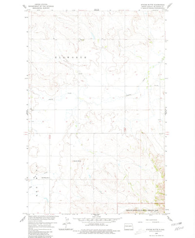 United States Geological Survey Stocke Butte, ND (1958, 24000-Scale) digital map