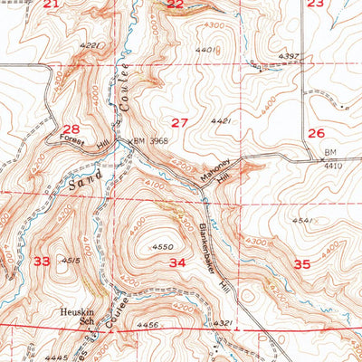 United States Geological Survey Stockett, MT (1955, 62500-Scale) digital map