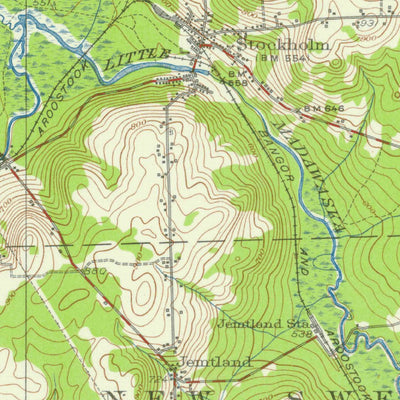 United States Geological Survey Stockholm, ME (1953, 62500-Scale) digital map