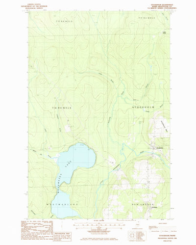 United States Geological Survey Stockholm, ME (1986, 24000-Scale) digital map